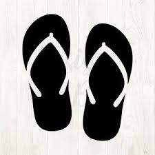 black flip-flops